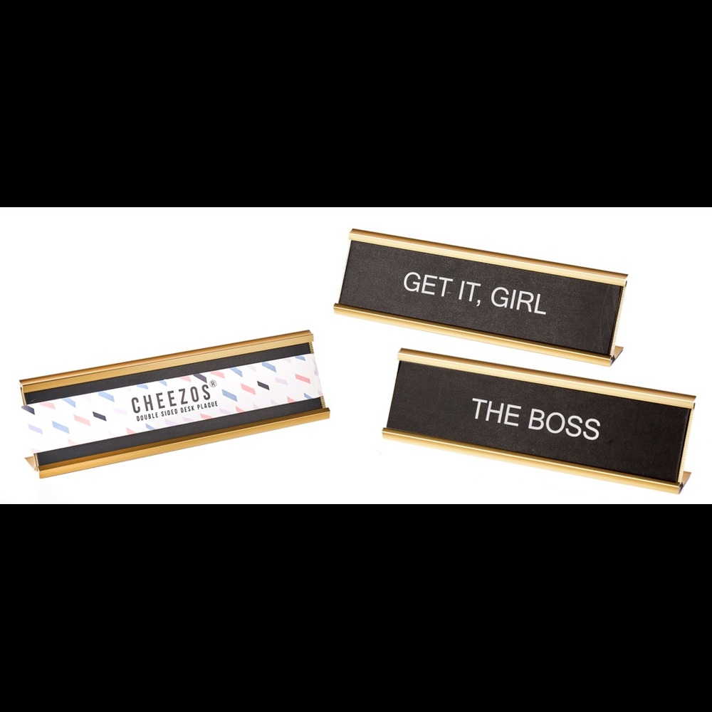💗Get It, Girl/The Boss’ double-sided desk plaque